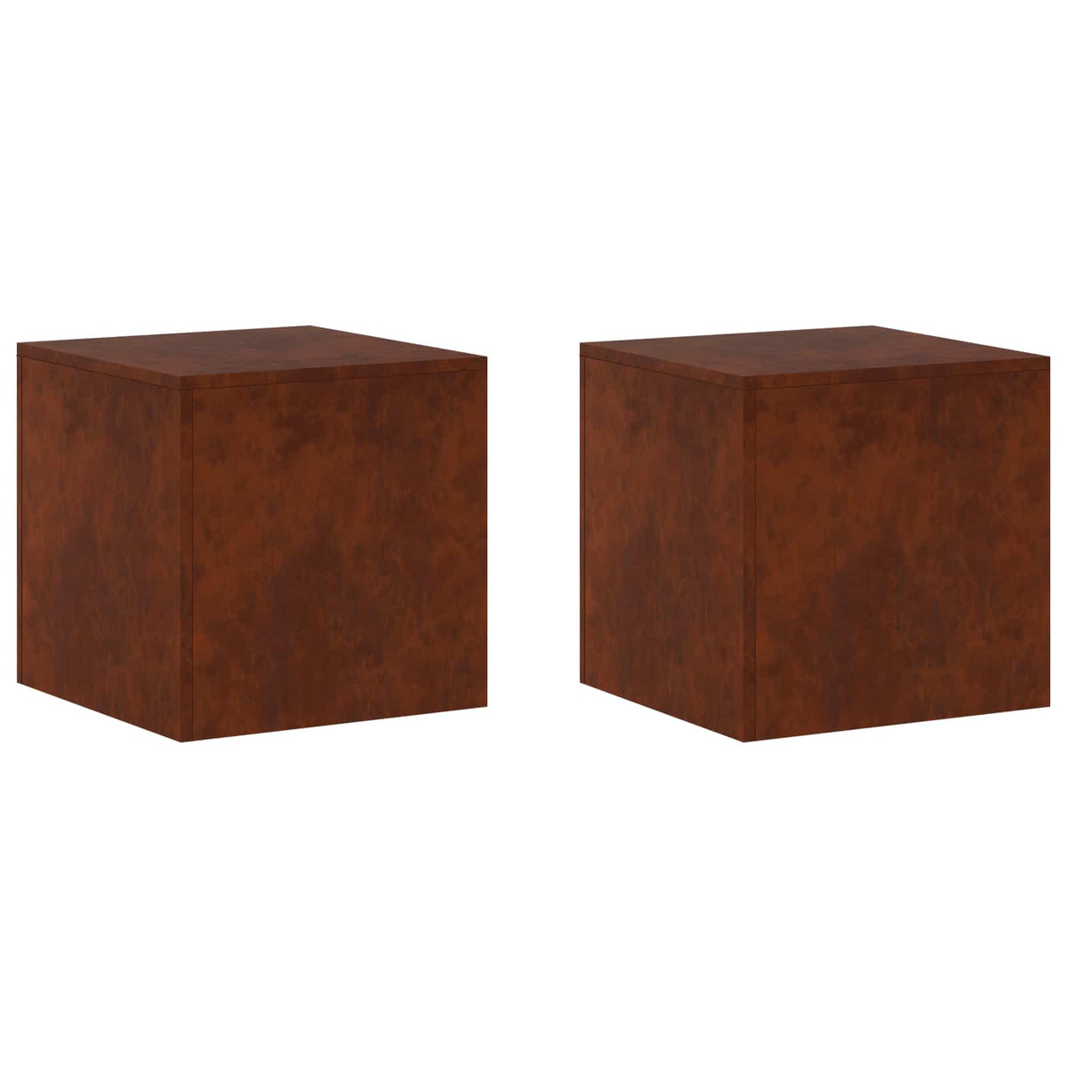 vidaXL Plant Stand 2 pcs Rusty 40 x 40 x 40 cm Weathering Steel 2