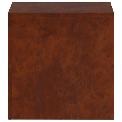 vidaXL Plant Stand 2 pcs Rusty 40 x 40 x 40 cm Weathering Steel 5