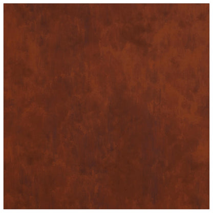 vidaXL Plant Stand 2 pcs Rusty 40 x 40 x 40 cm Weathering Steel 6