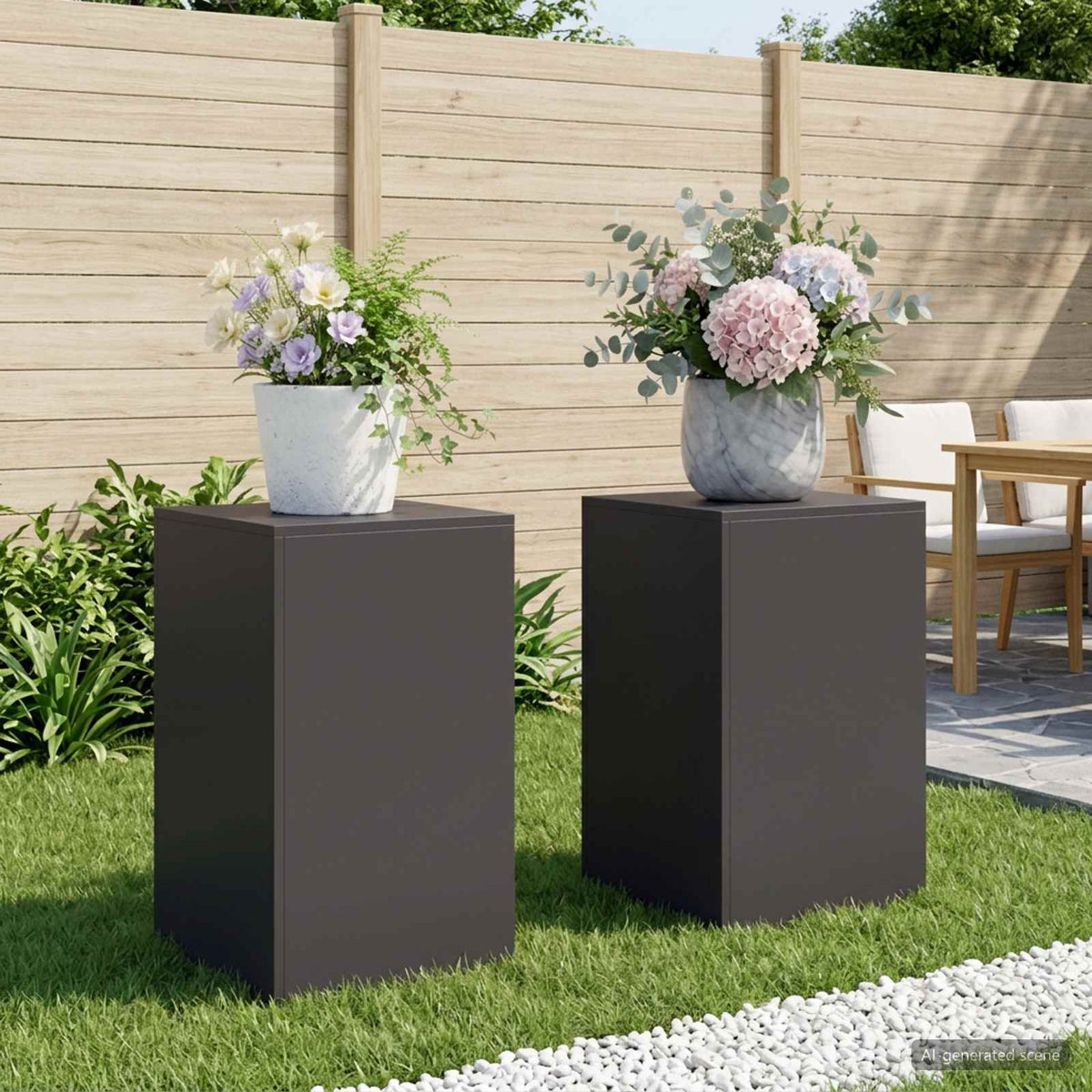 vidaXL Plant Stand 30 x 30 x 40 cm Steel Black