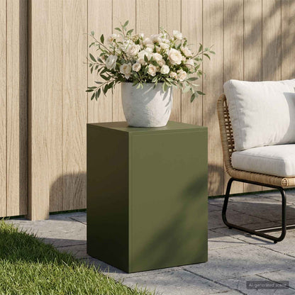 vidaXL Plant Stand Olive Green 40 x 40 x 60 cm Weathering Steel 1
