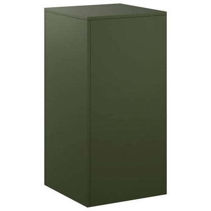 Plant Stand 2 pcs 30 x 30 x 40 cm Steel Olive green 1x (40 x 40 x 80 cm)