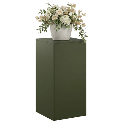 Plant Stand 2 pcs 30 x 30 x 40 cm Steel Olive green 1x (40 x 40 x 80 cm)