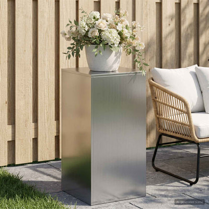 vidaXL Plant Stand Silver 40 x 40 x 80 cm Steel 1