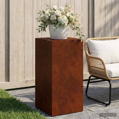 vidaXL Plant Stand Rusty 40 x 40 x 80 cm Weathering Steel 1