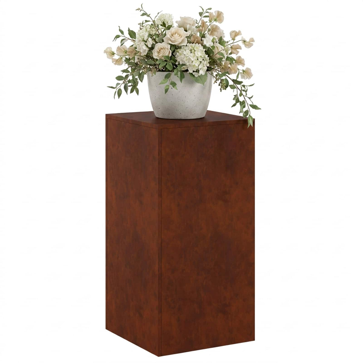 vidaXL Plant Stand Rusty 40 x 40 x 80 cm Weathering Steel 3