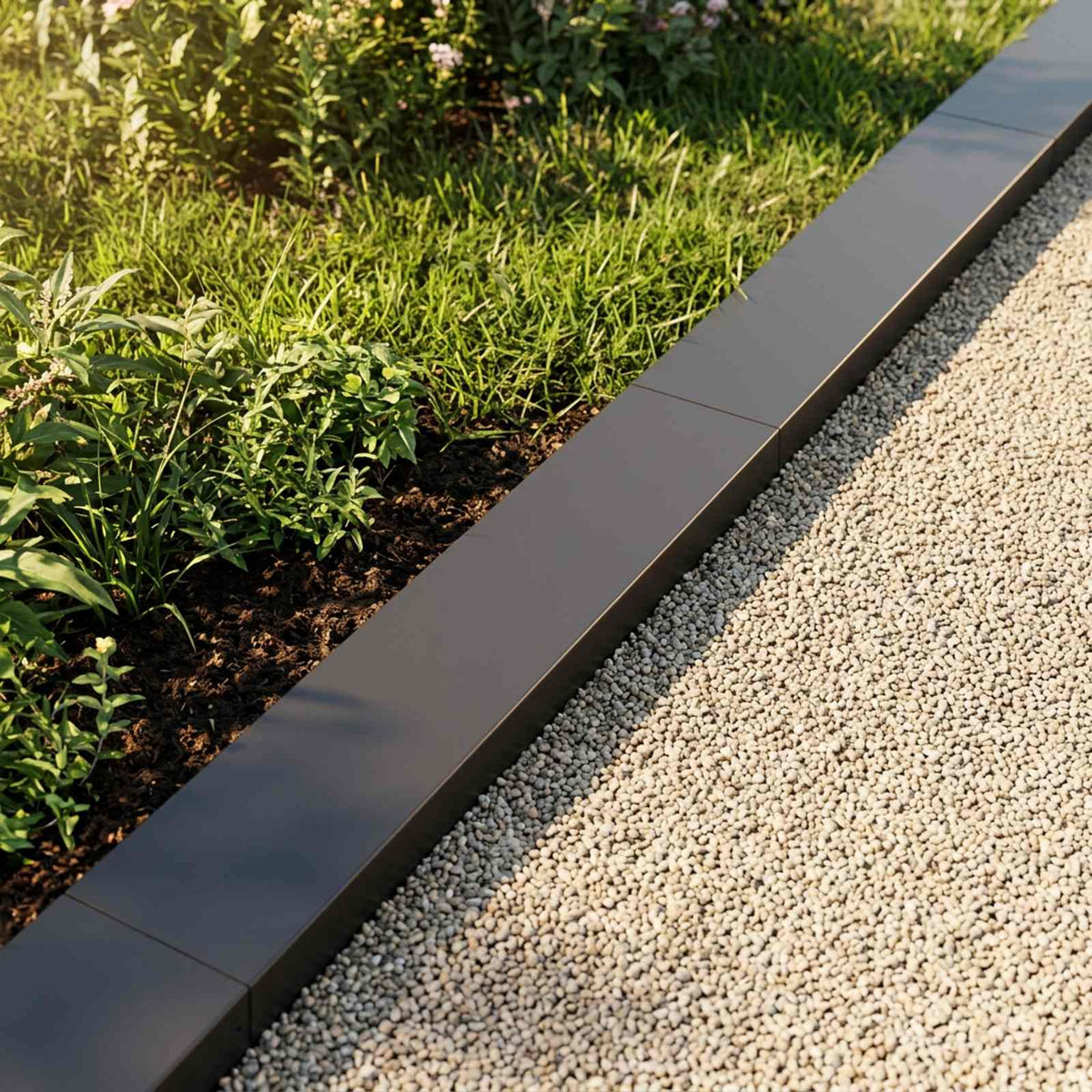 Garden Cover Profile 100 x 20 x 5 cm Steel 10 pcs Black