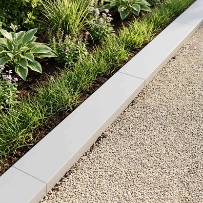 Garden Cover Profile 100 x 20 x 5 cm Steel 10 pcs White