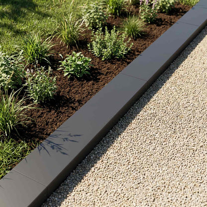 Garden Cover Profile 100 x 20 x 5 cm Steel 10 pcs Anthracite