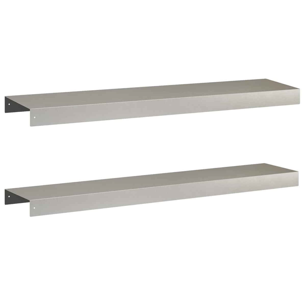 vidaXL Garden Cover Profile 2 pcs 100 x 20 x 5 cm Stainless Steel 2