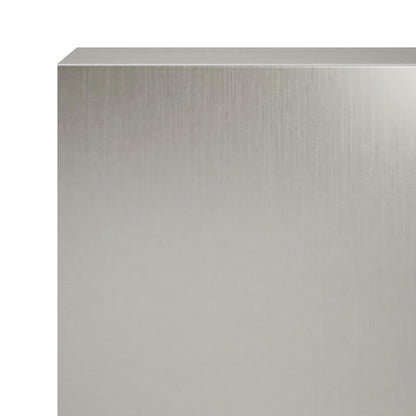 vidaXL Garden Cover Profile 2 pcs 100 x 5 x 15 cm Stainless Steel 6