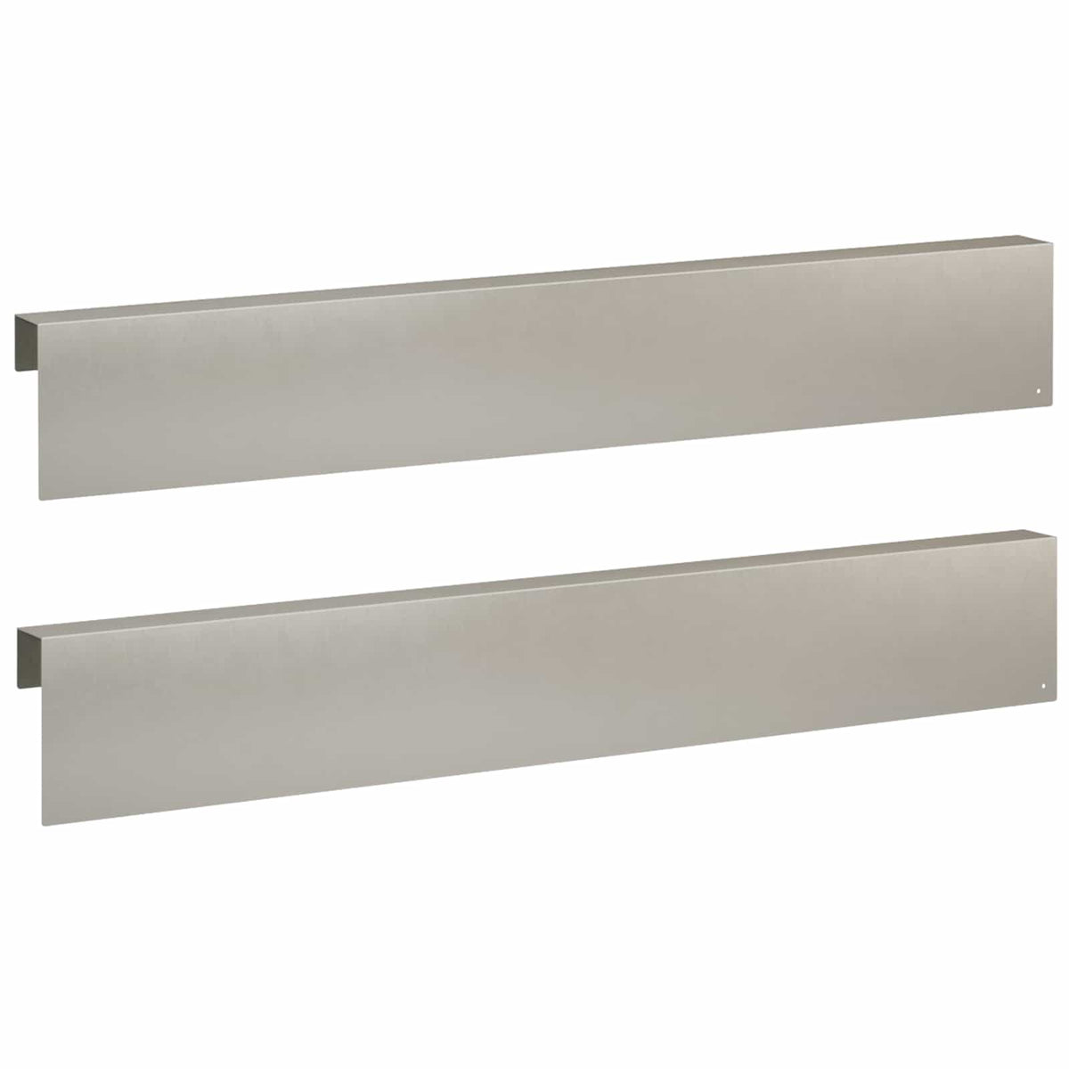 vidaXL Garden Cover Profile 2 pcs 100 x 5 x 15 cm Stainless Steel 2