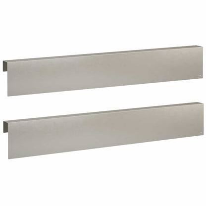 vidaXL Garden Cover Profile 2 pcs 100 x 5 x 15 cm Stainless Steel 2