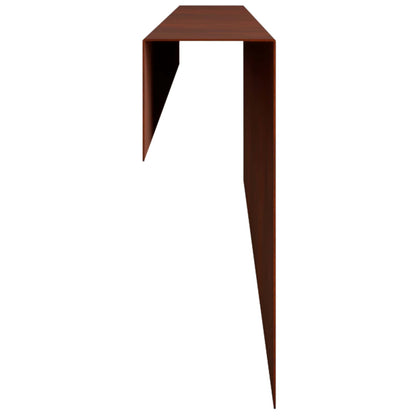 Garden Cover Profile 100 x 6 x 15 cm Steel 10 pcs Weathering steel