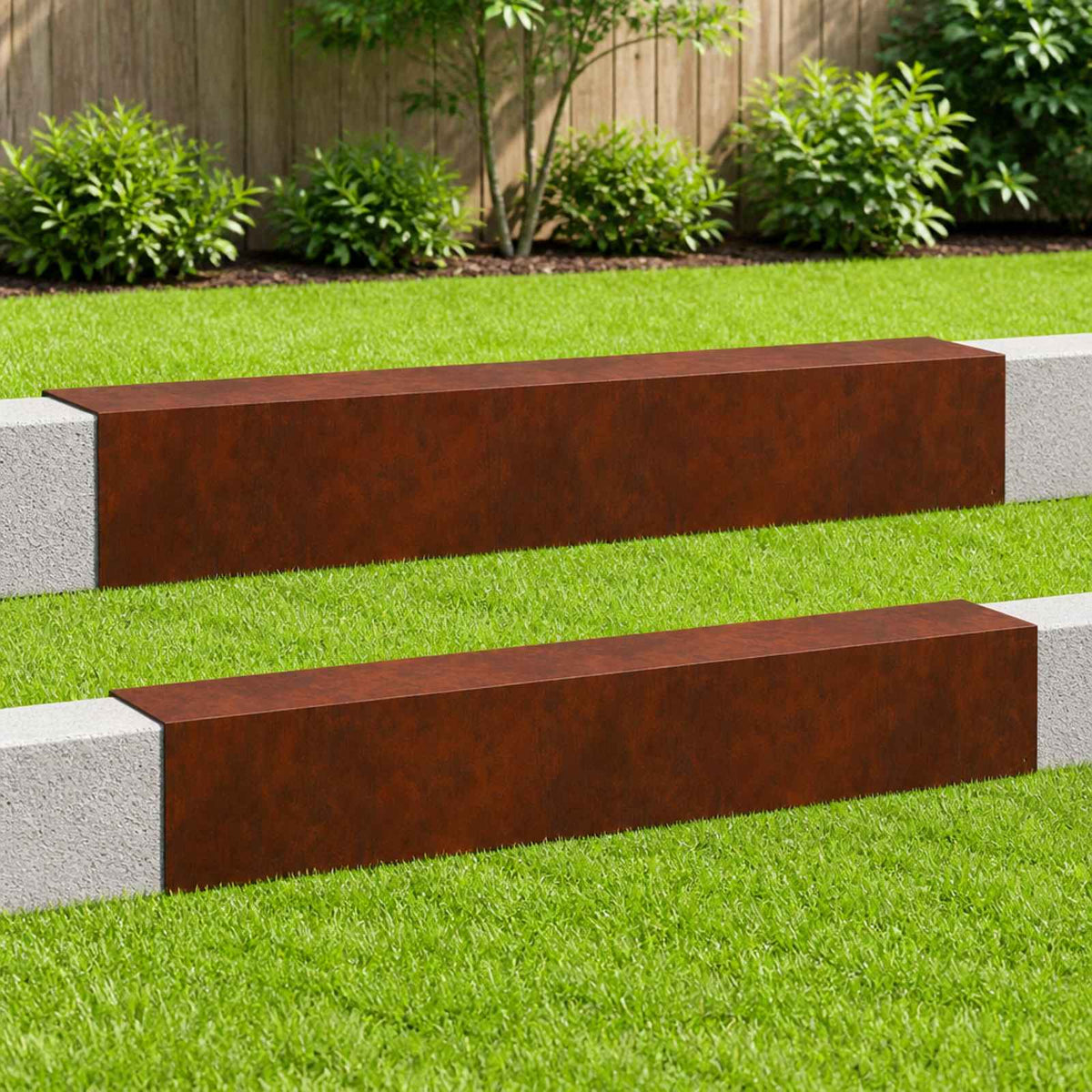 Garden Cover Profile 2 pcs Weathering Steel
