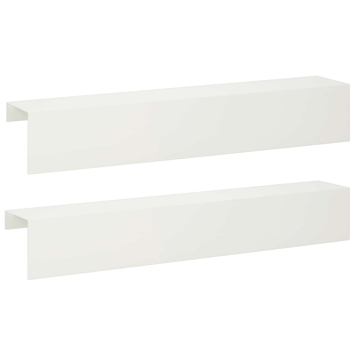 vidaXL Garden Cover Profile 2 pcs 100 x 20 x 15 cm Steel White 2