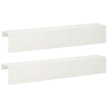 vidaXL Garden Cover Profile 2 pcs 100 x 20 x 15 cm Steel White 2