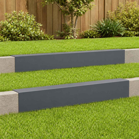 Garden Cover Profile 100 x 20 x 15 cm Steel Height 15 cm 2 Depth 20 cm Anthracite