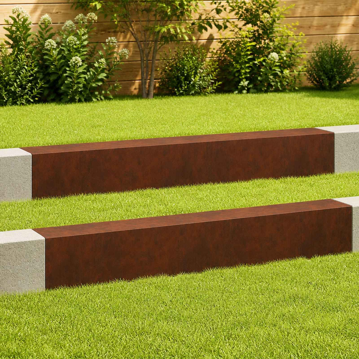 Garden Cover Profile 2 pcs Weathering Steel
