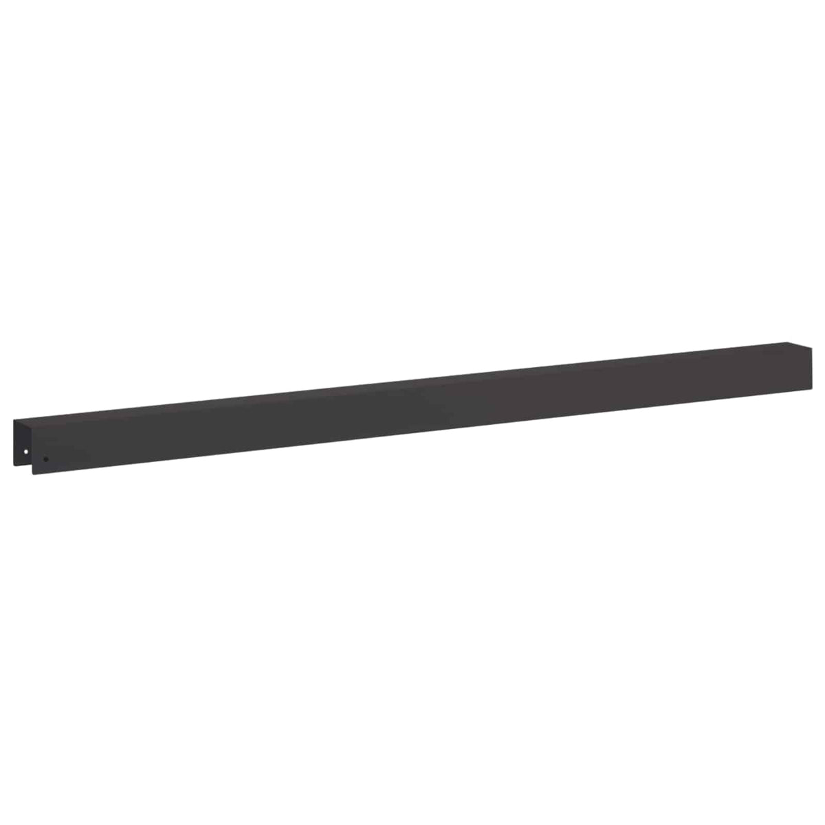 vidaXL Garden Cover Profile 10 pcs 100 x 5 x 5 cm Steel Black 5