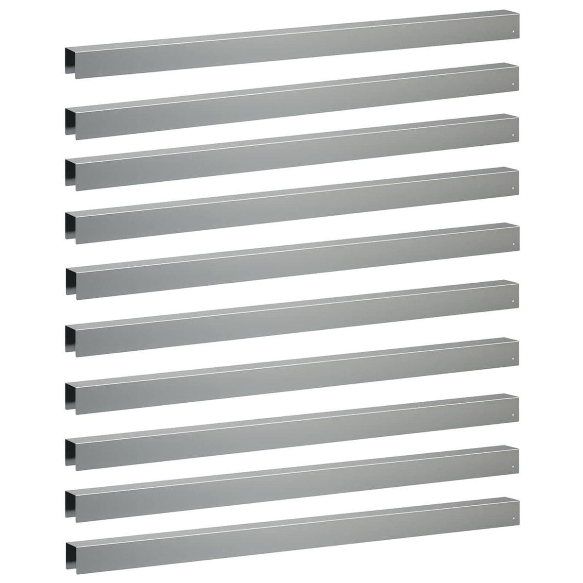 Garden Cover Profile 100 x 5 x 5 cm Steel Height 5 cm 10 Depth 5 cm Galvanised steel