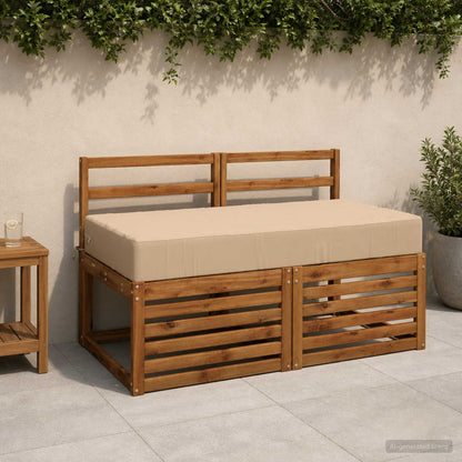 vidaXL Seat Cushion SOEST 100% Polyester Sand 120 x 80 x 15 cm 1