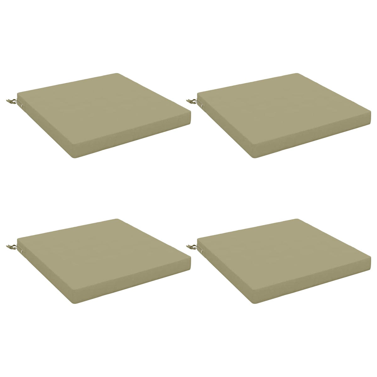 vidaXL 4-Piece Seat Cushions SOEST 4 pcs 100% Polyester Light Green 2