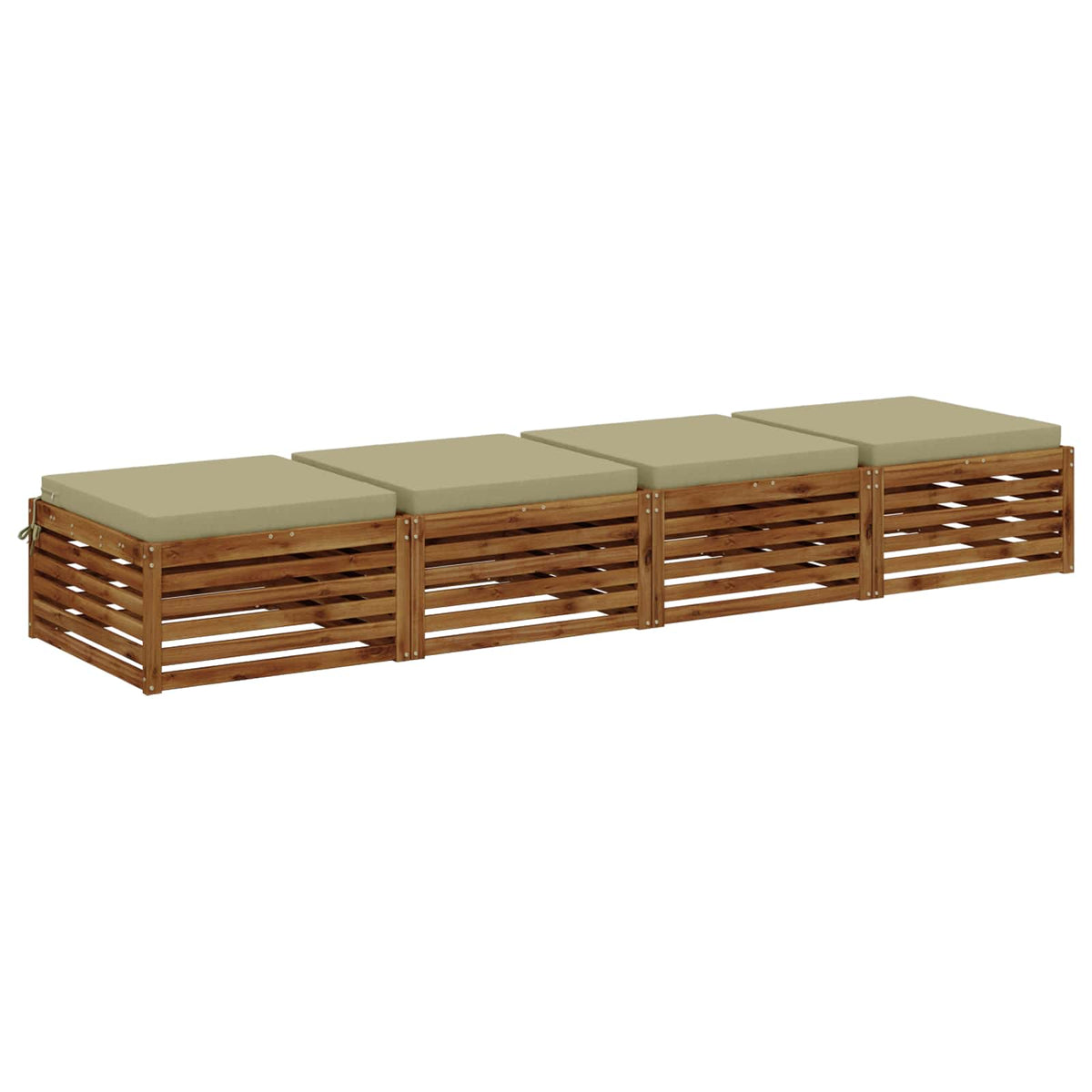 vidaXL 4-Piece Seat Cushions SOEST 4 pcs 100% Polyester Light Green 3