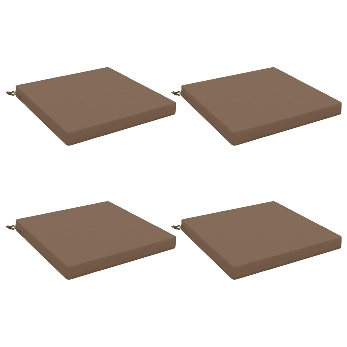 vidaXL 4-Piece Seat Cushions SOEST 4 pcs 100% Polyester Taupe 2