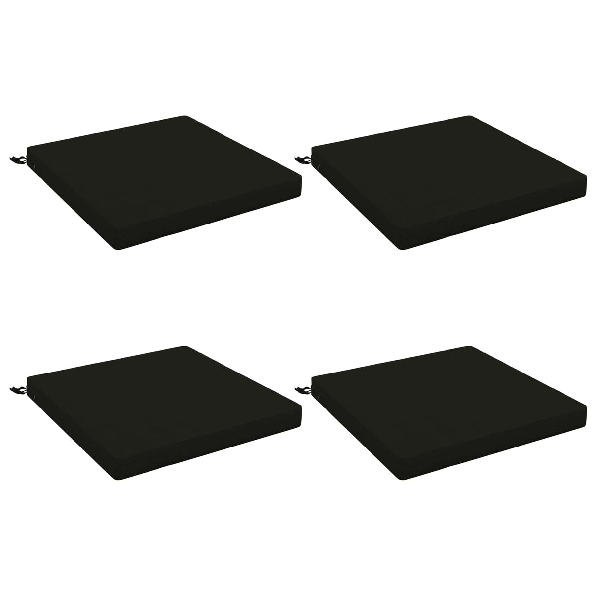 vidaXL 4-Piece Seat Cushions SOEST 4 pcs 100% Polyester Black 2