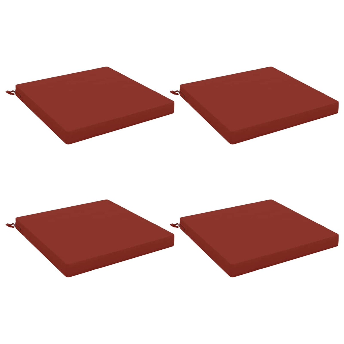 vidaXL 4-Piece Seat Cushions SOEST 4 pcs 100% Polyester Red 2