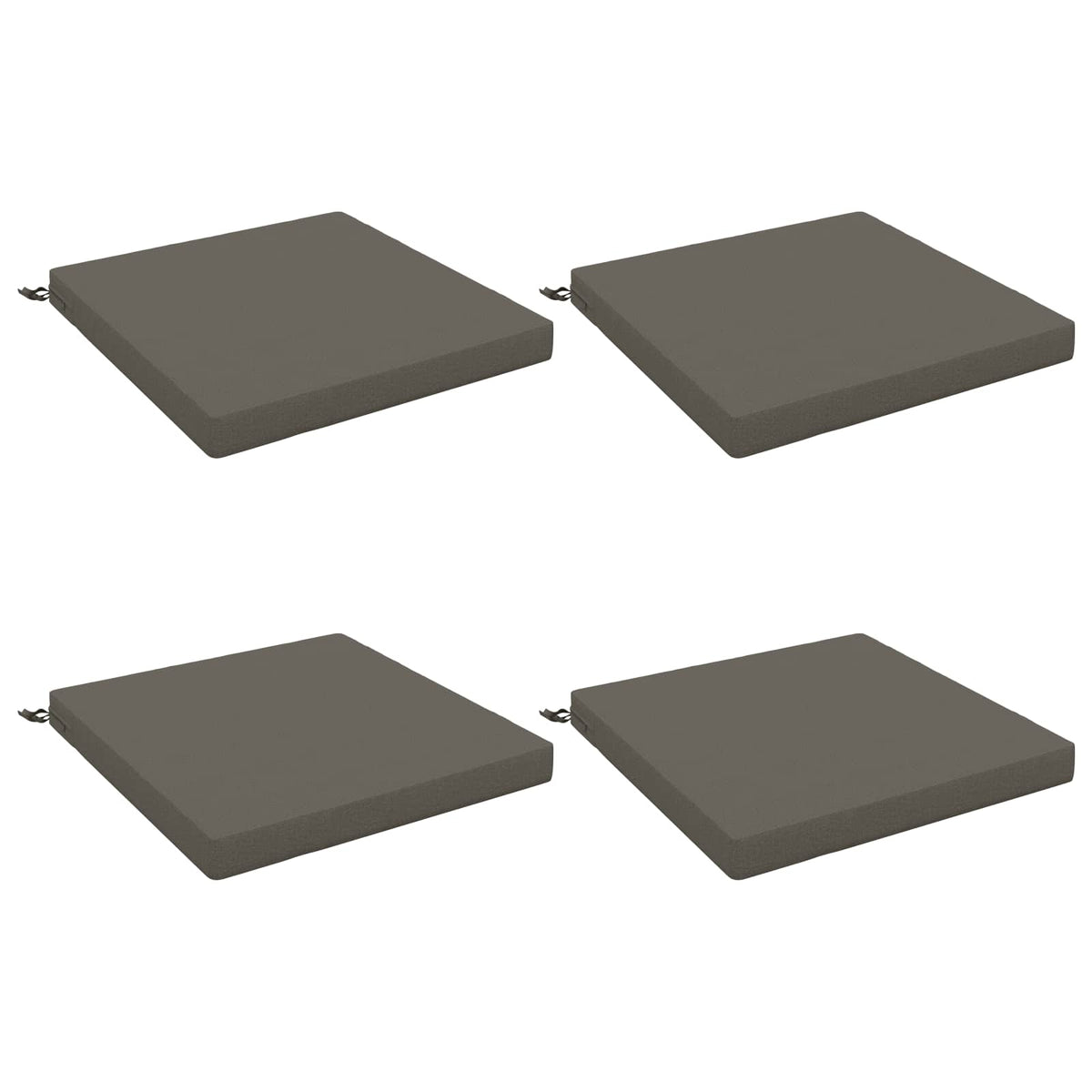 vidaXL 4-Piece Seat Cushions SOEST 4 pcs 100% Polyester Grey 2