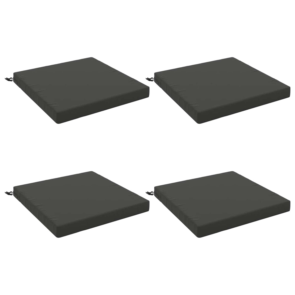 vidaXL 4-Piece Seat Cushions SOEST 4 pcs 100% Polyester Anthracite 2