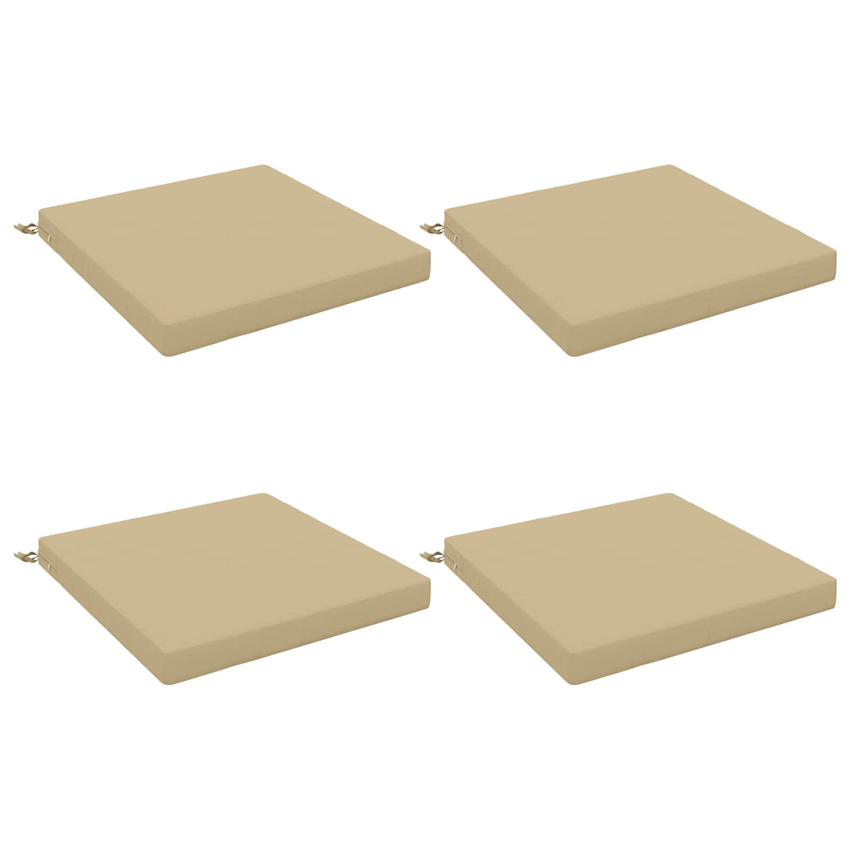 vidaXL 4-Piece Seat Cushions SOEST 4 pcs 100% Polyester Beige 2
