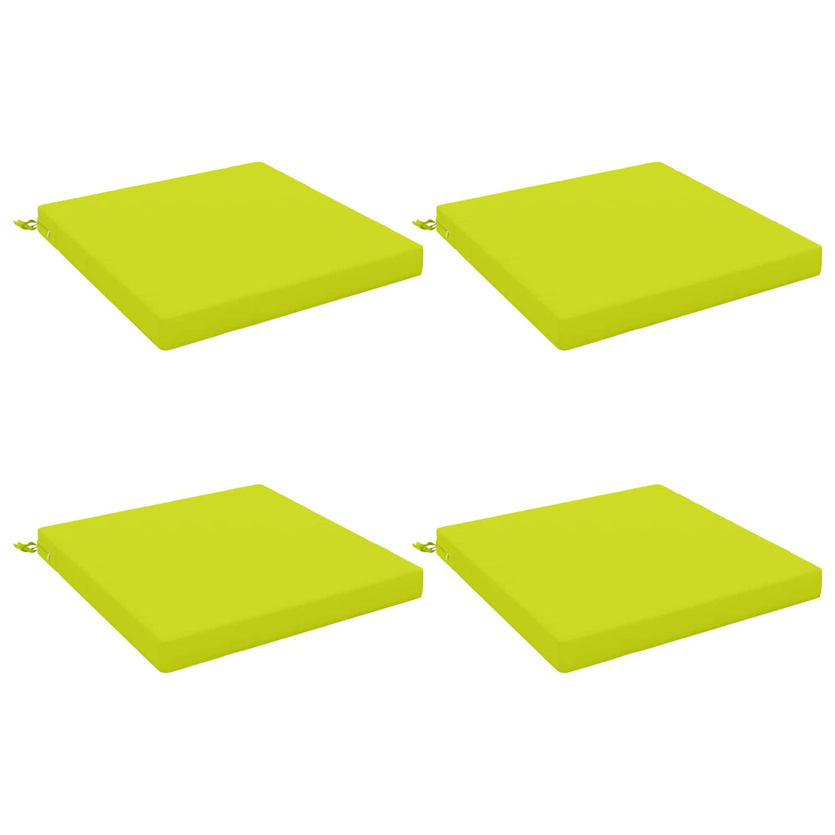 vidaXL 4-Piece Seat Cushions SOEST 4 pcs 100% Polyester Bright Green 2