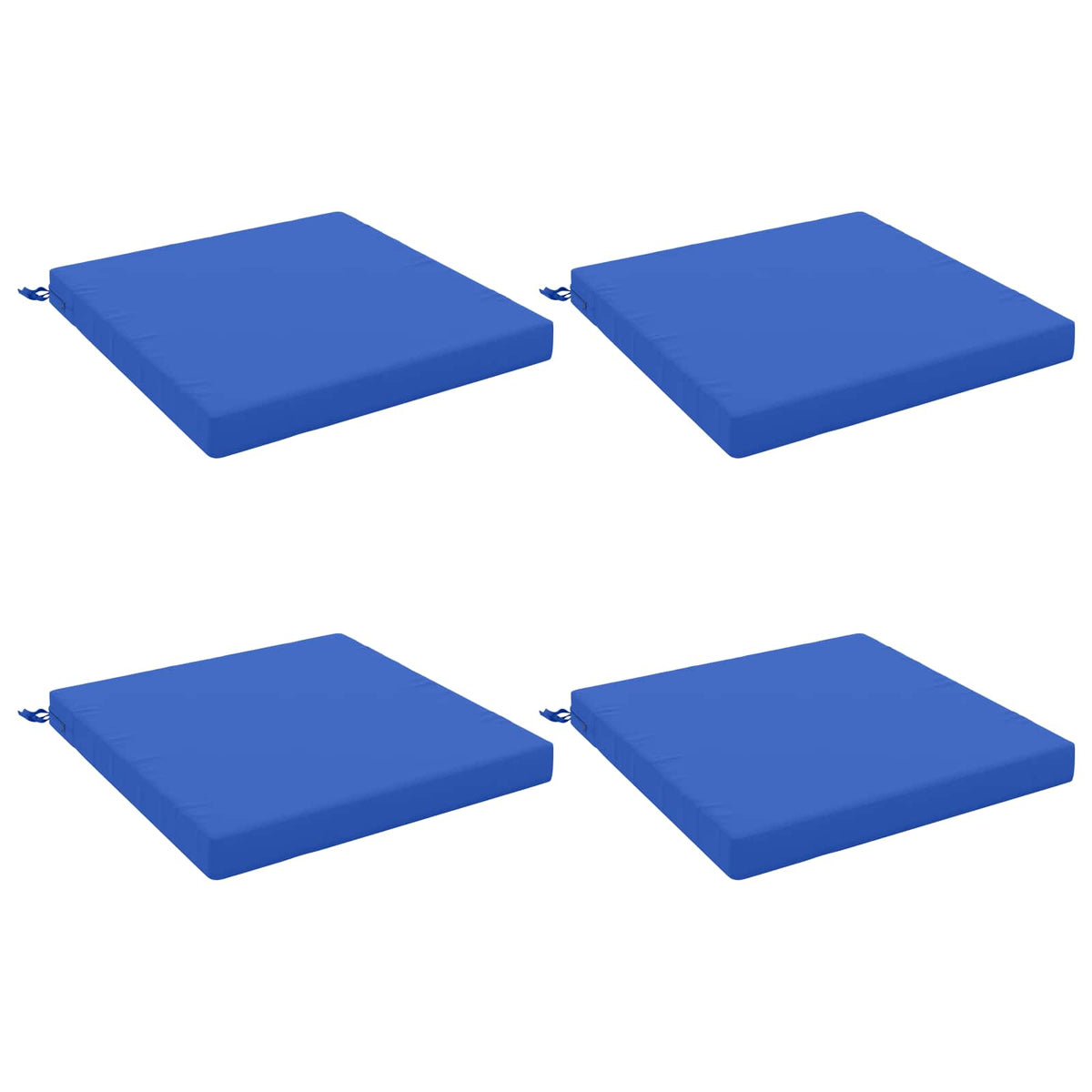 vidaXL 4-Piece Seat Cushions SOEST 4 pcs 100% Polyester Royal Blue 2
