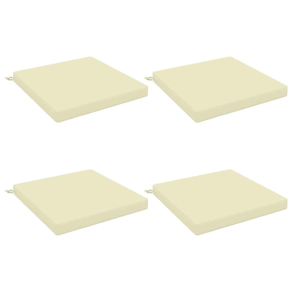 vidaXL 4-Piece Seat Cushions SOEST 4 pcs 100% Polyester Cream 2