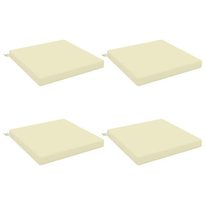 vidaXL 4-Piece Seat Cushions SOEST 4 pcs 100% Polyester Cream 2