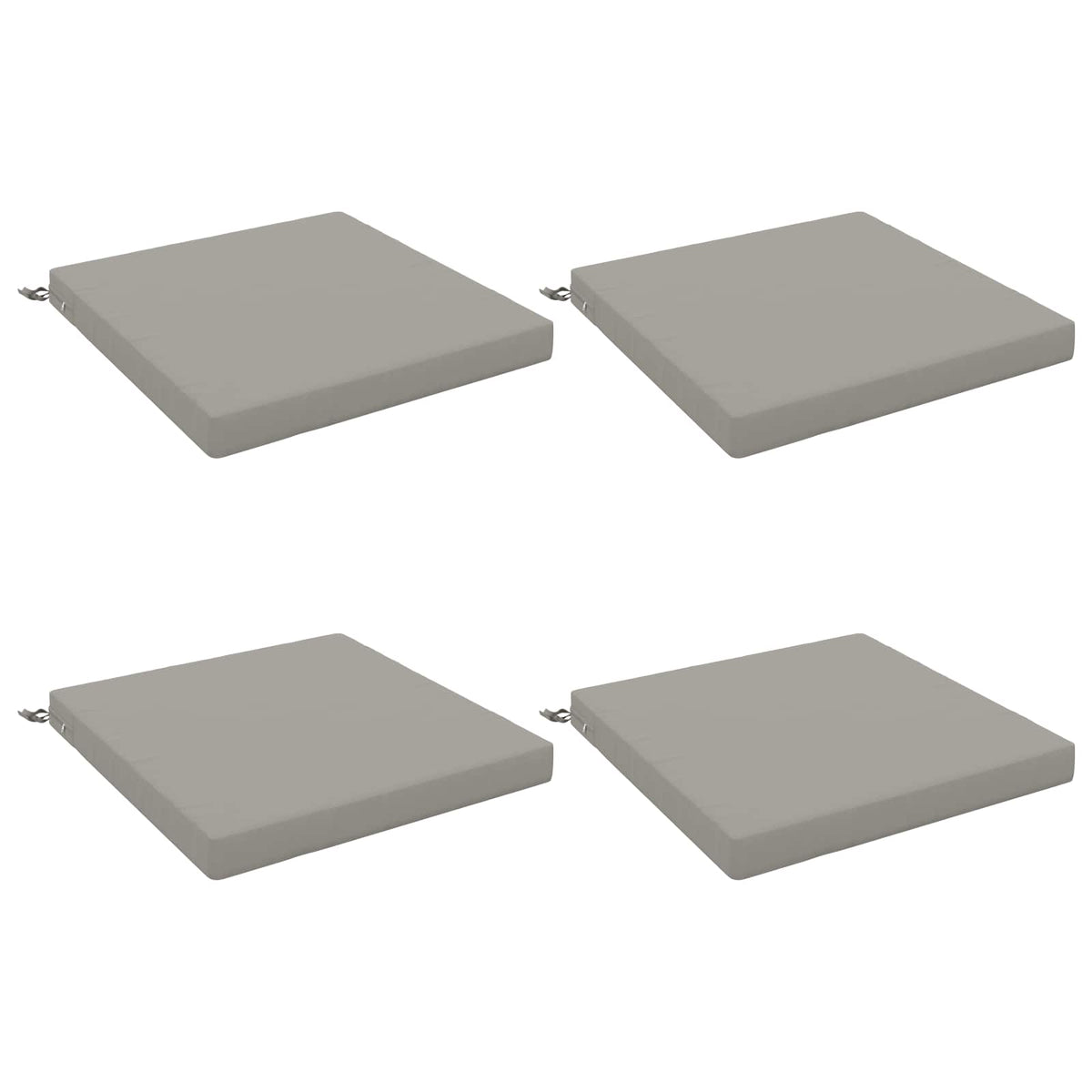 vidaXL 4-Piece Seat Cushions SOEST 4 pcs 100% Polyester Grey 2