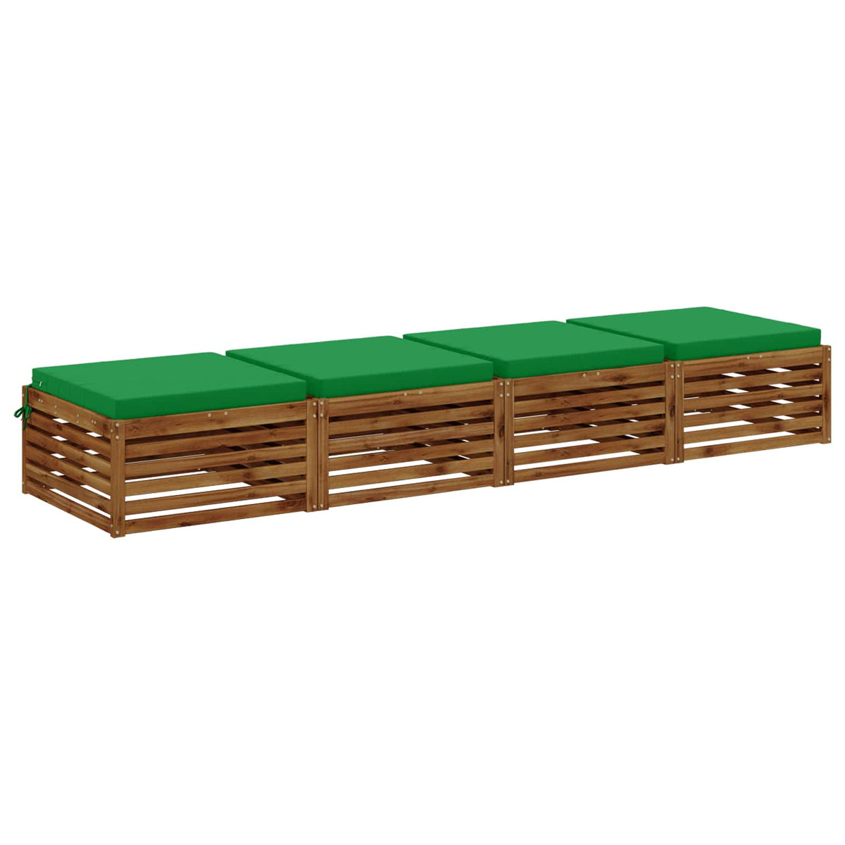 vidaXL 4-Piece Seat Cushions SOEST 4 pcs 100% Polyester Green 3