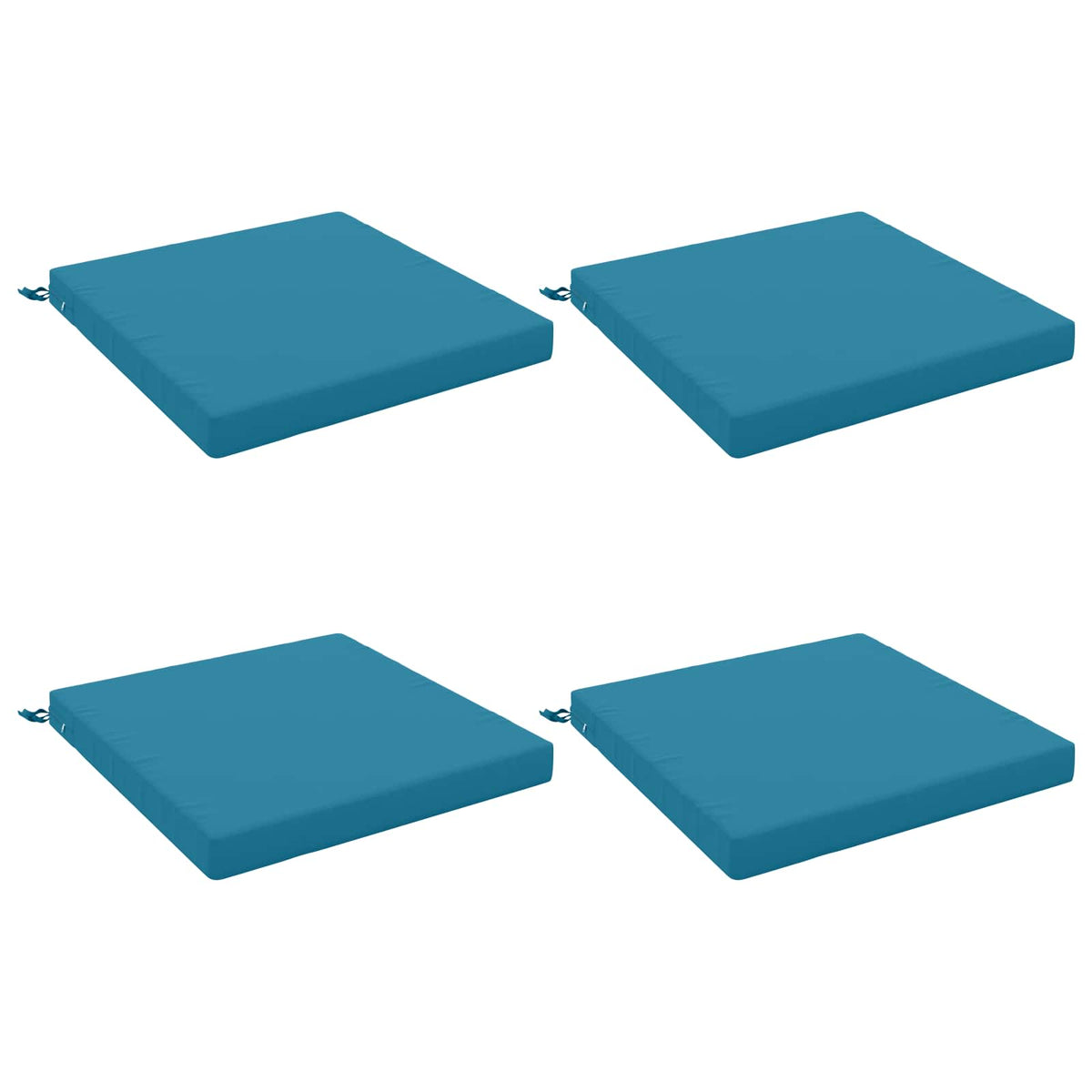 vidaXL 4-Piece Seat Cushions SOEST 4 pcs 100% Polyester Light Blue 2