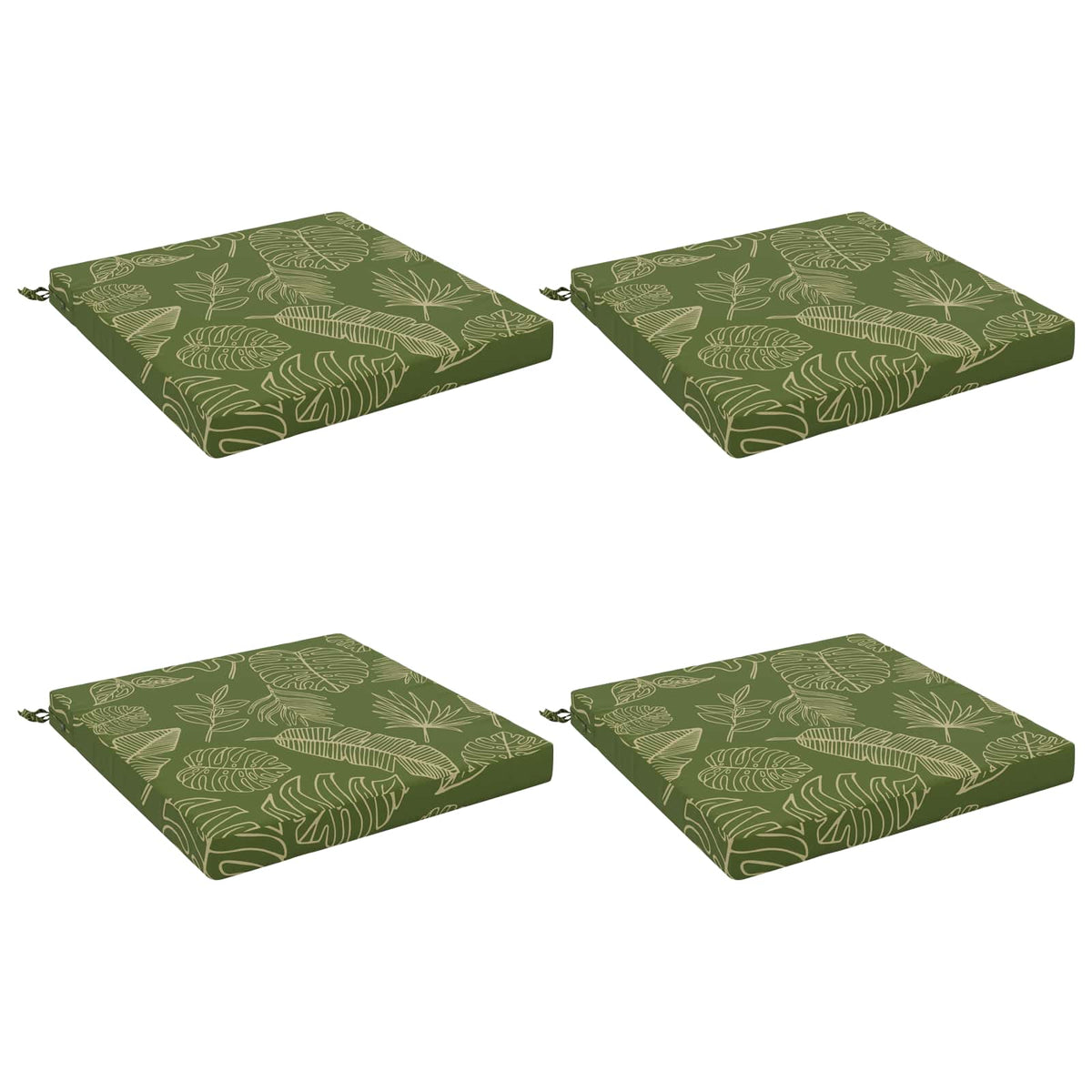 vidaXL 4-Piece Seat Cushions SOEST 4 pcs 100% Polyester Leaf Design 2