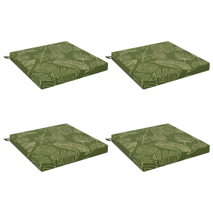 vidaXL 4-Piece Seat Cushions SOEST 4 pcs 100% Polyester Leaf Design 2