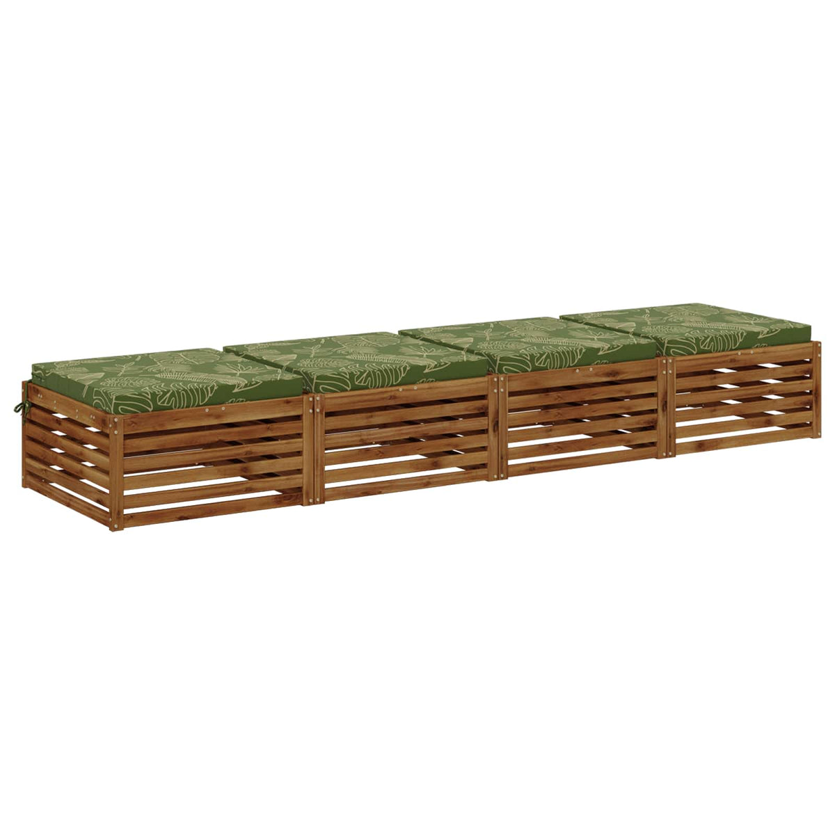 vidaXL 4-Piece Seat Cushions SOEST 4 pcs 100% Polyester Leaf Design 3