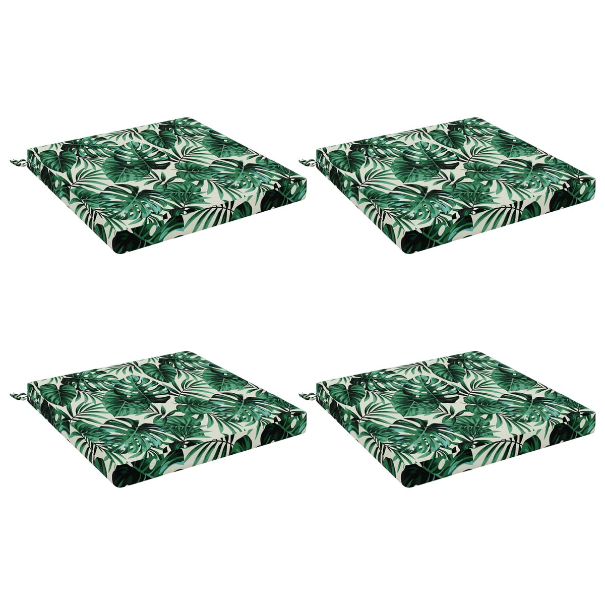 vidaXL 4-Piece Seat Cushions SOEST 4 pcs 100% Polyester Leaf Pattern 2