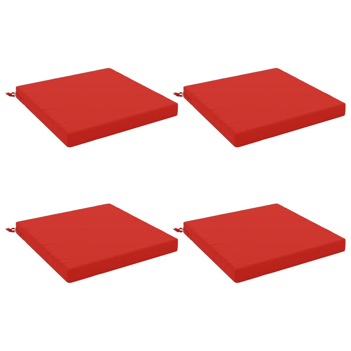 vidaXL 4-Piece Seat Cushions SOEST 4 pcs 100% Polyester Red 2