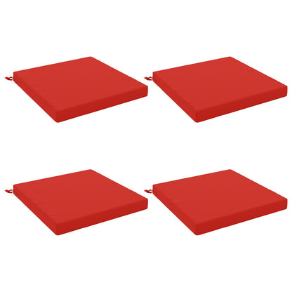 vidaXL 4-Piece Seat Cushions SOEST 4 pcs 100% Polyester Red 2