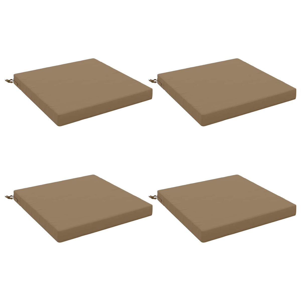 vidaXL 4-Piece Seat Cushions SOEST 4 pcs 100% Polyester Taupe 2