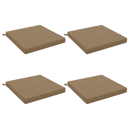 vidaXL 4-Piece Seat Cushions SOEST 4 pcs 100% Polyester Taupe 2