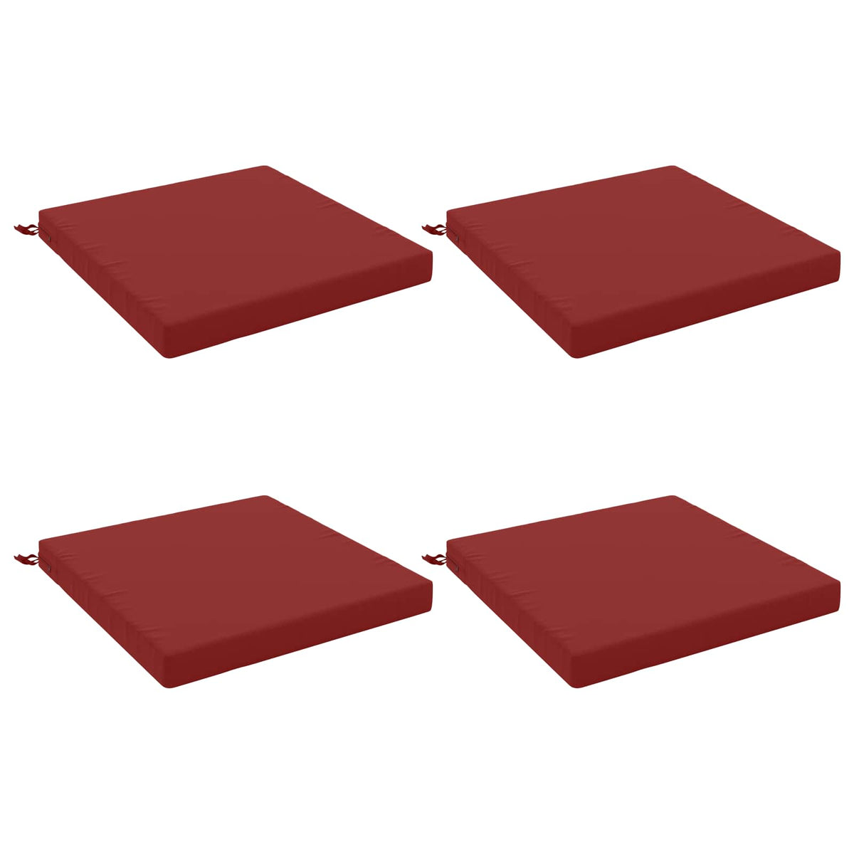 vidaXL 4-Piece Seat Cushions SOEST 4 pcs 100% Polyester Wine Red 2